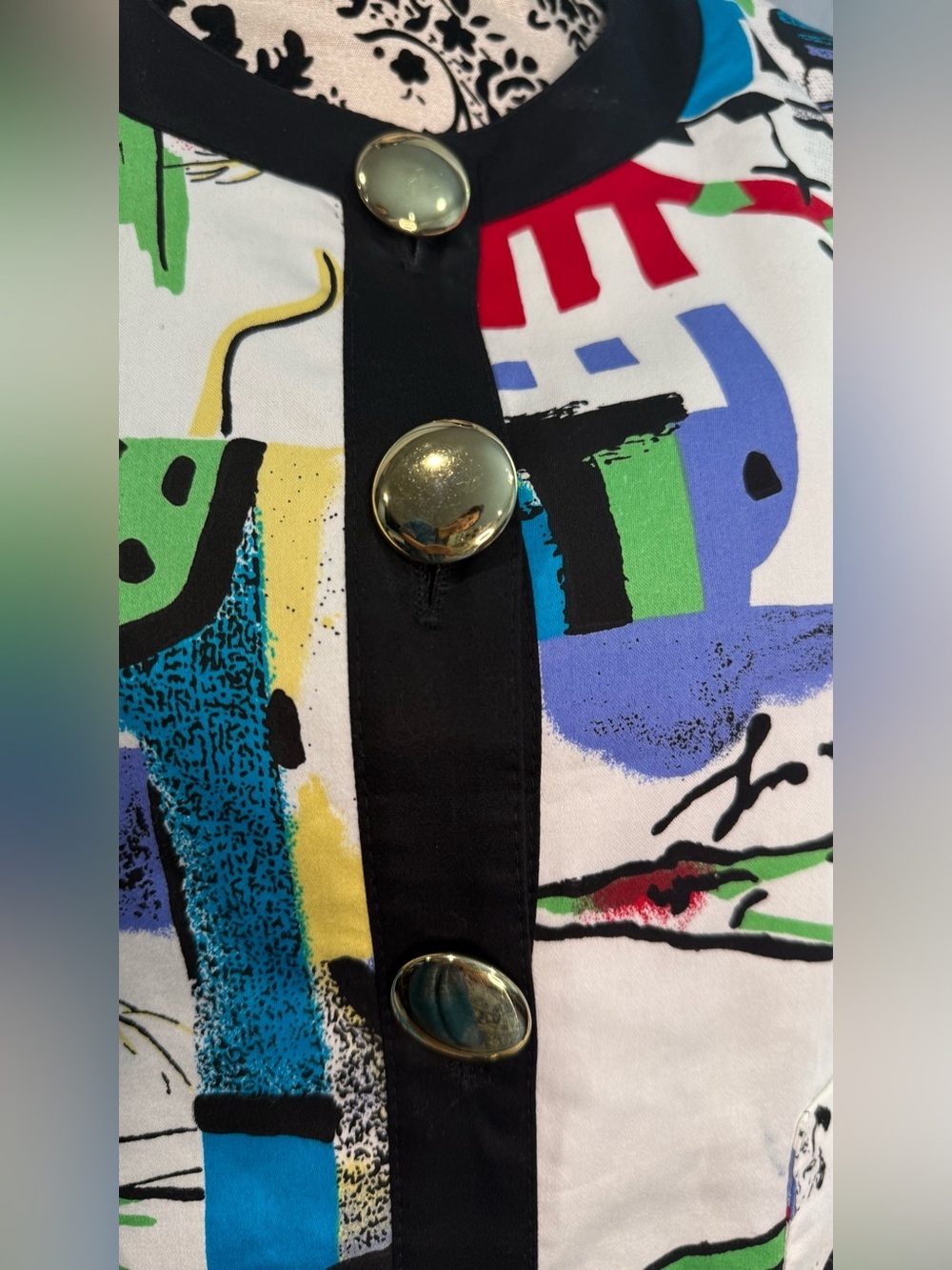 Laurèl Escada 2-Piece Abstract Art Print Ensemble (Jacket + Strapless Corset/Bus - Picture 4 of 15
